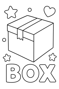 First Word: Box line art