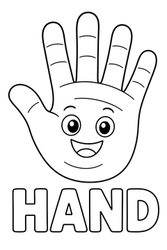 First Word: Hand line art