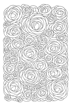 Coiled Ribbon Nest line art