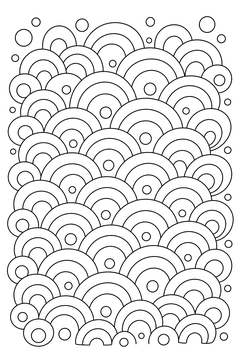 Scallop And Dot Field line art