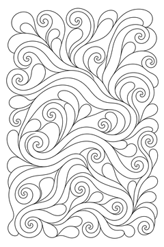 Wavy Tendril Field line art