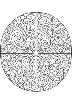 Sectioned Tangle Orb line art